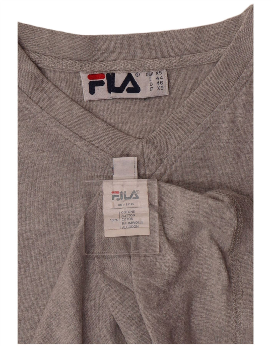 Camiseta Fila Hombre XS Gris Algodón