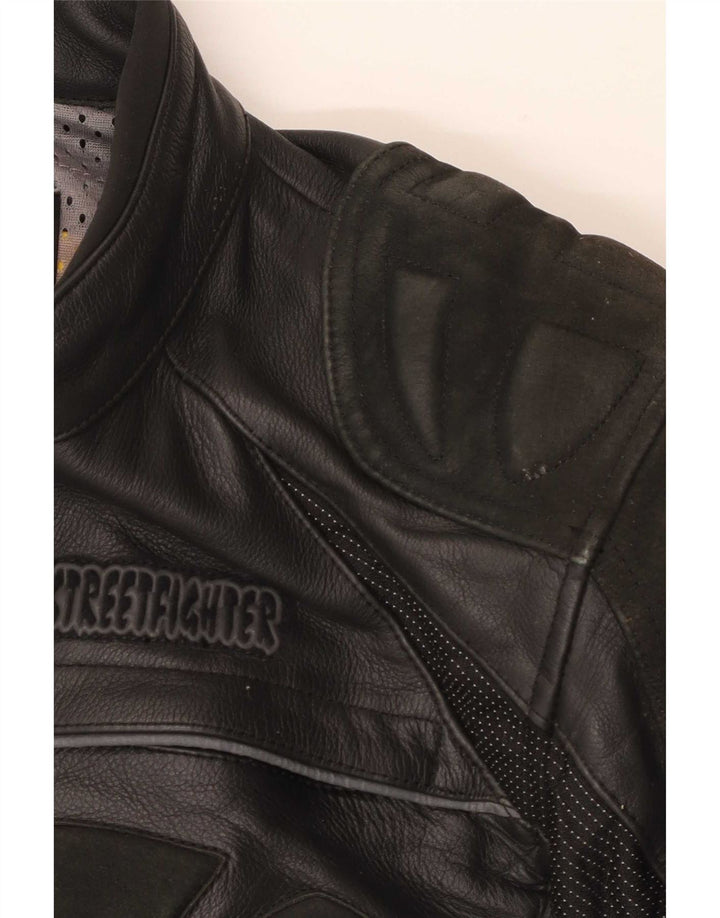 Streetfighter Chaqueta de cuero para hombre IT 48 Medium Black