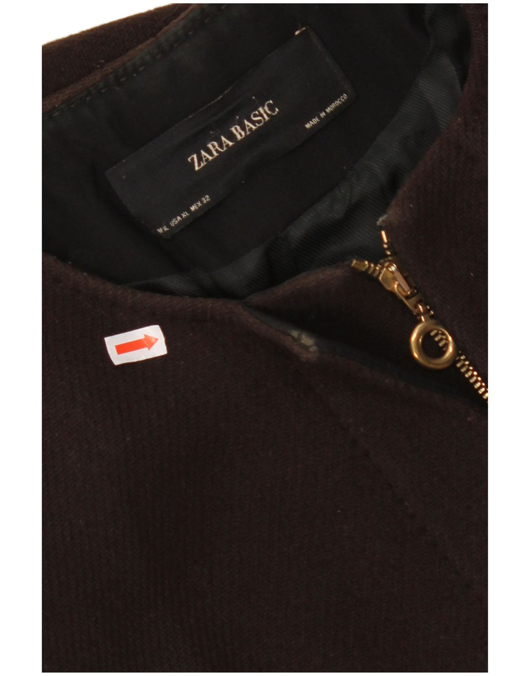 ZARA Womens Overcoat UK 18 XL Brown