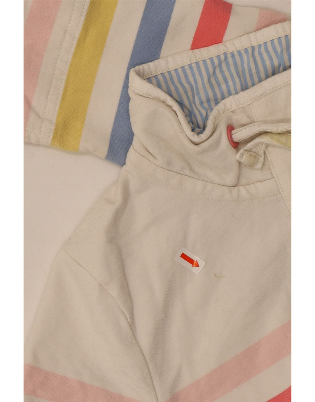 Joules - Sudadera para mujer, talla 8, talla pequeña, algodón a rayas multicolor