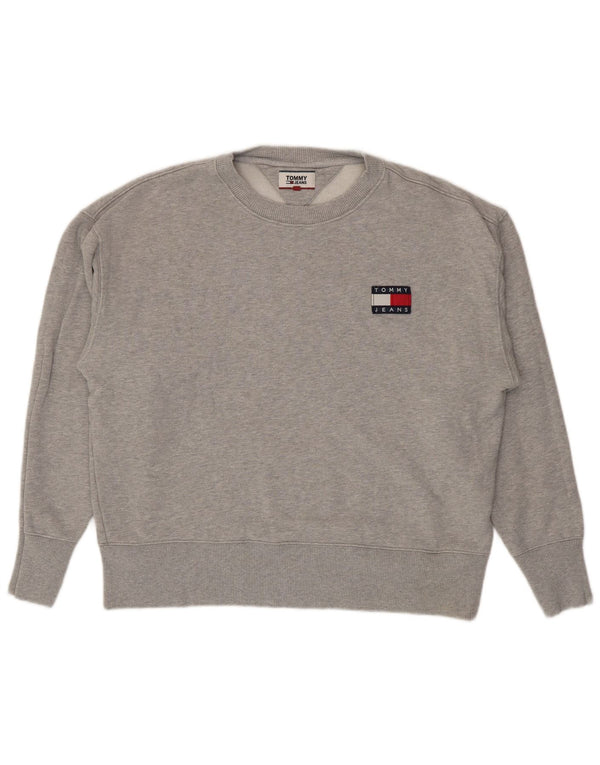Tommy Hilfiger Sudadera para Hombre Jumper Large Gris Moteado De Algodón