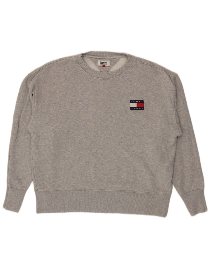 Tommy Hilfiger Sudadera para Hombre Jumper Large Gris Moteado De Algodón