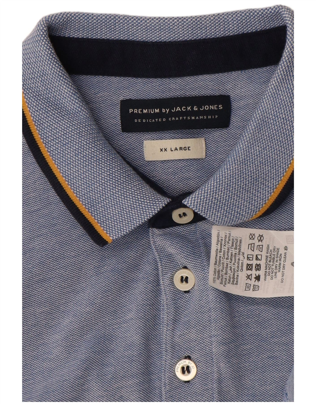Polo Jack & Jones Hombre 2XL Algodón Azul