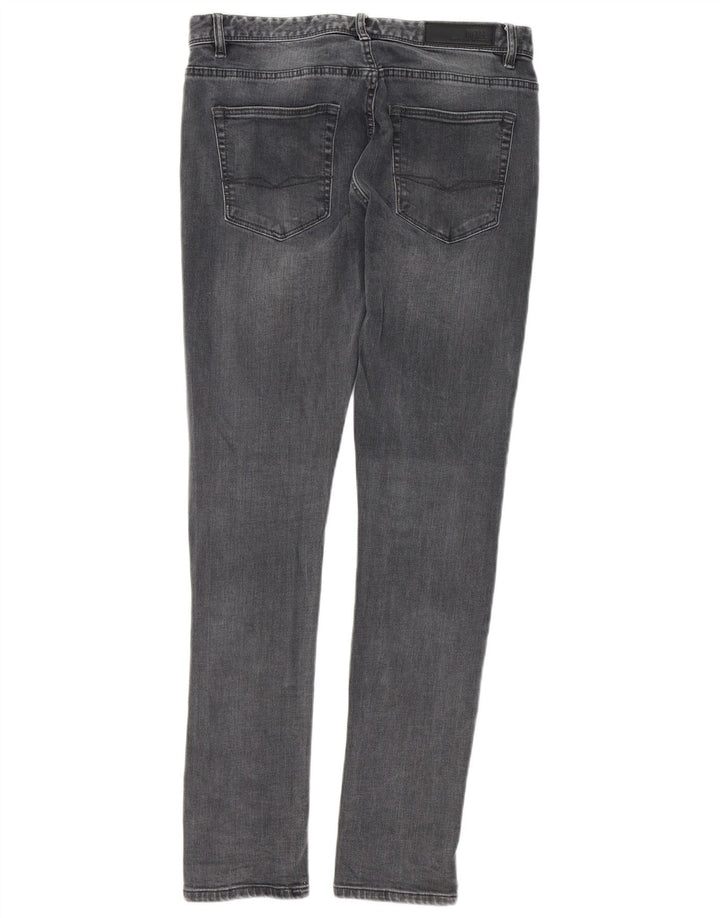 Diesel Hombre Sleenker Slim Jeans W32 L32 Algodón Gris