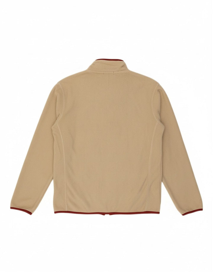 CARRERA Mens Fleece Jacket Large Beige Polyester