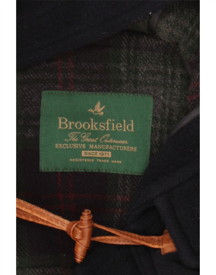 Brooksfield - Trenca con capucha para hombre IT 50 grande de lana azul marino