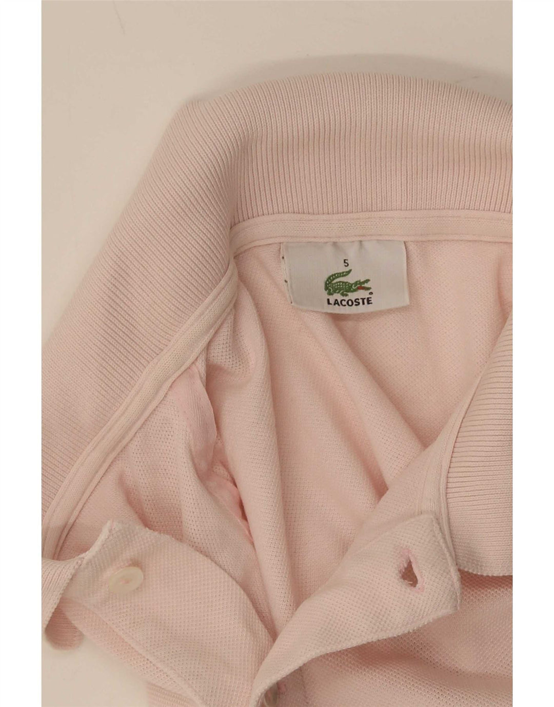 Polo Lacoste para hombre talla 5 grande rosa