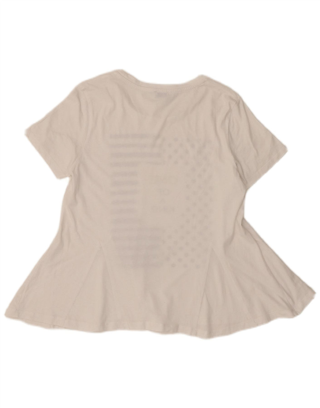 Liu Jo Mujer Milano Graphic Blusa Top Reino Unido 42 Medio Blanco
