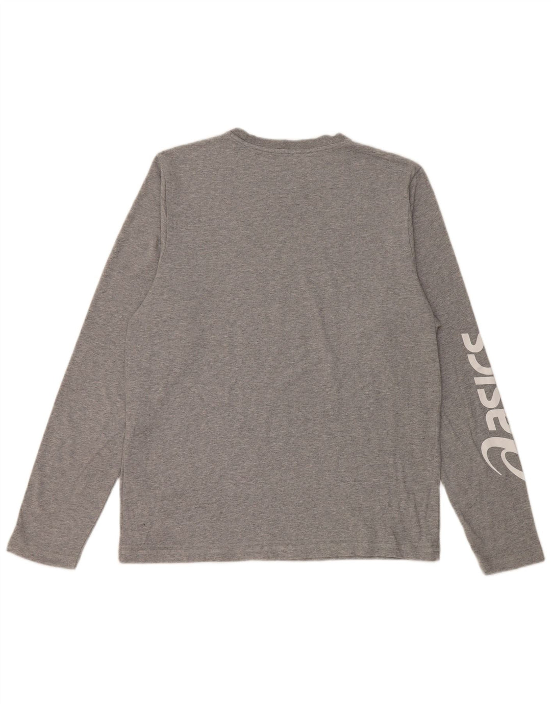 Asics Hombre Graphic Top Manga Larga Grande Gris Algodón