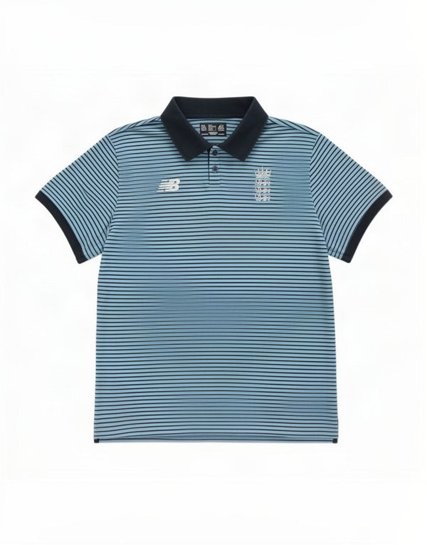 New Balance Polo Hombre XL Algodón Rayas Azul