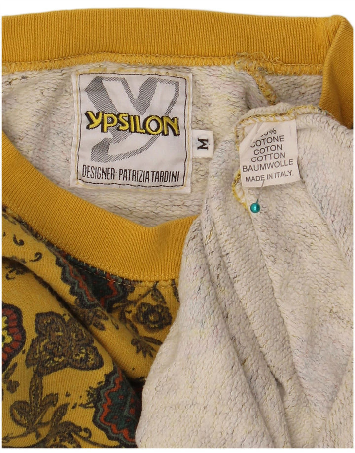 PATRIZIA DINI Sudadera para mujer Jumper UK 40 Medio Amarillo Floral