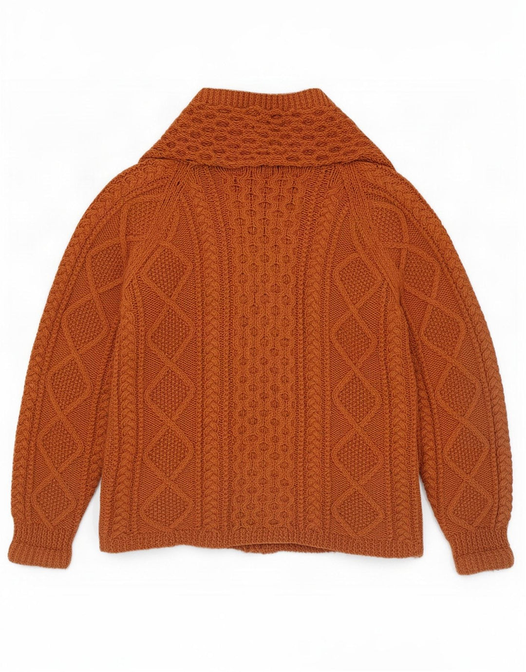 Vintage hombres Cardigan suéter Reino Unido 14 marrón medio