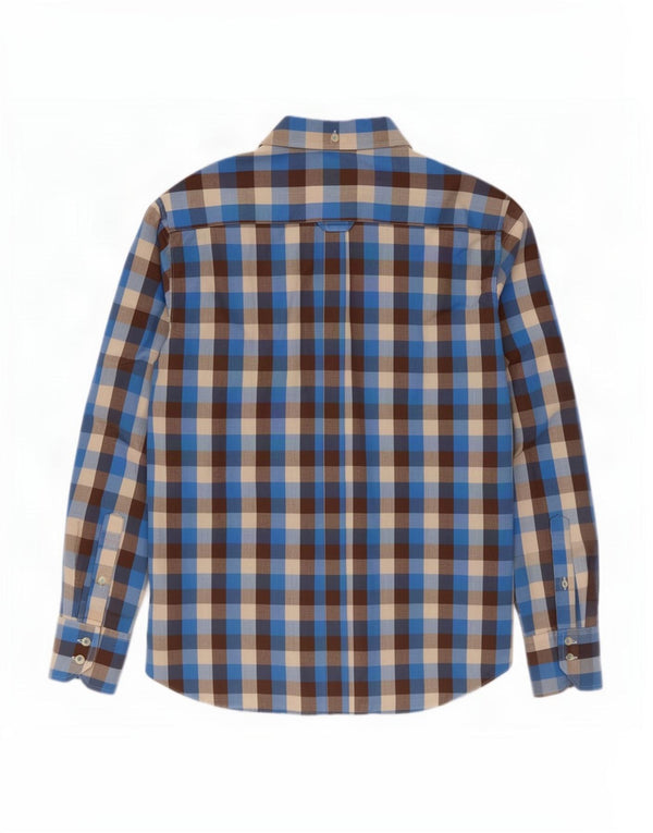Ben Sherman Camisa para hombre XL Algodón a cuadros azul