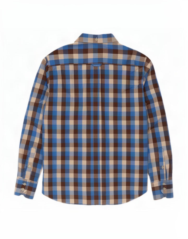 Ben Sherman Camisa para hombre XL Algodón a cuadros azul