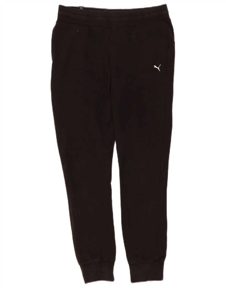 Puma Mujer Chándal Pantalones Joggers UK 12 Medium Negro