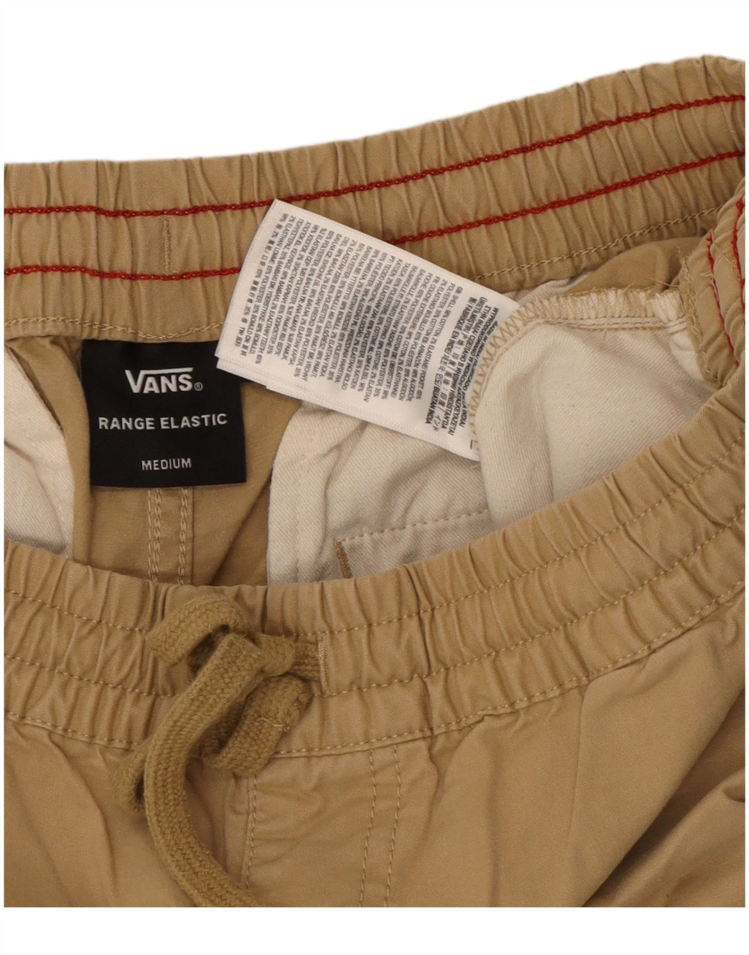VANS Pantalones cortos casuales para hombre mediano W30 algodón beige