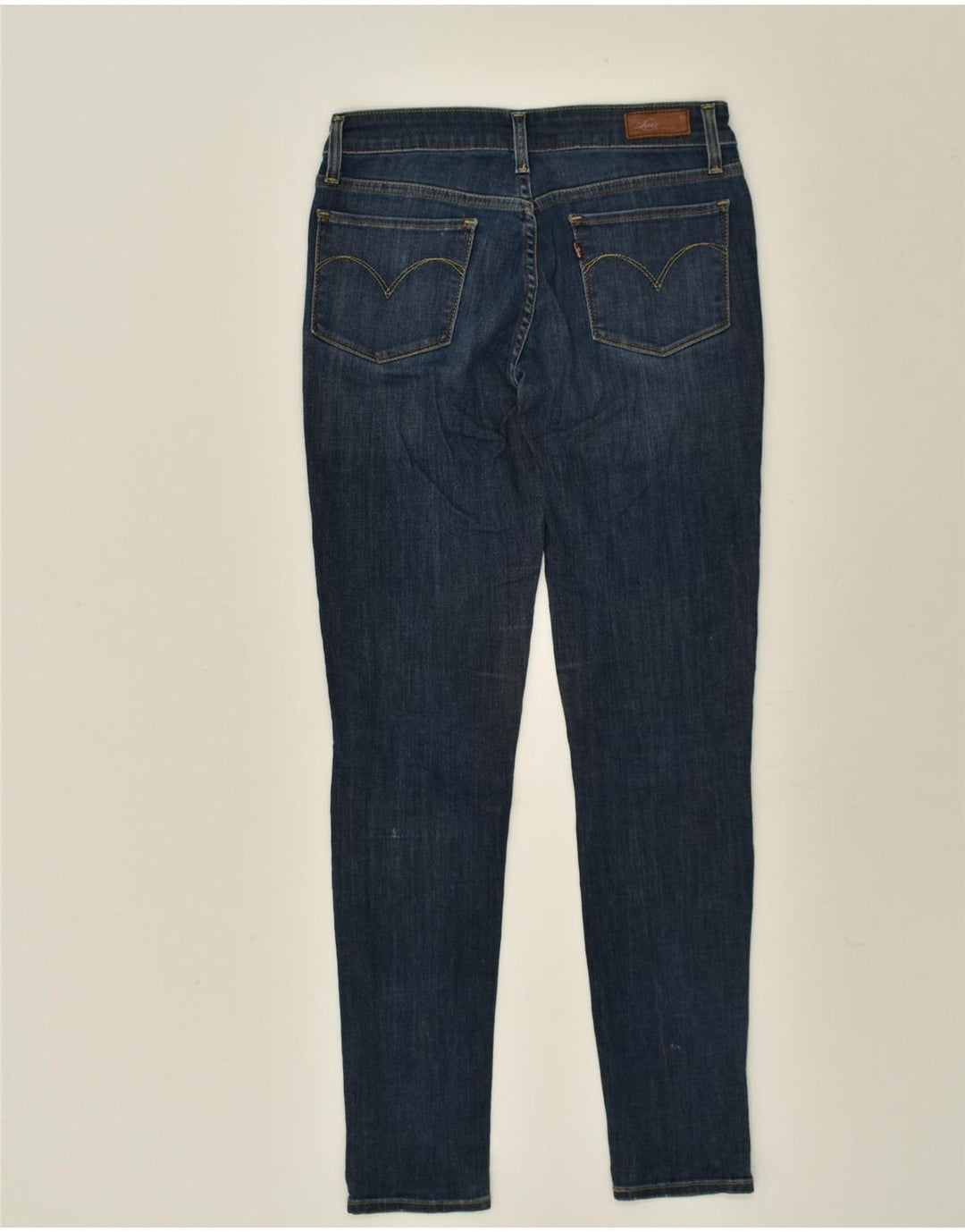 LEVI'S Womens Slight Curve Skinny Jeans W27 L32  Navy Blue Cotton | Vintage Levi's | Thrift | Second-Hand Levi's | Used Clothing | Messina Hembry 