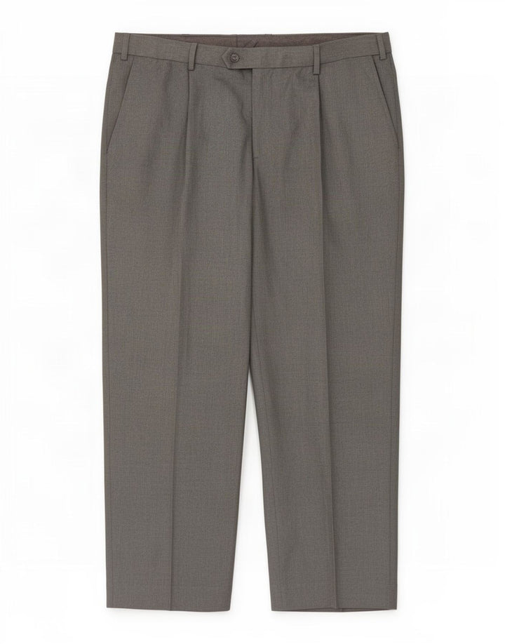 Marks & Spencer Pantalón de traje de corte regular para hombre W36 L29 Poliéster gris