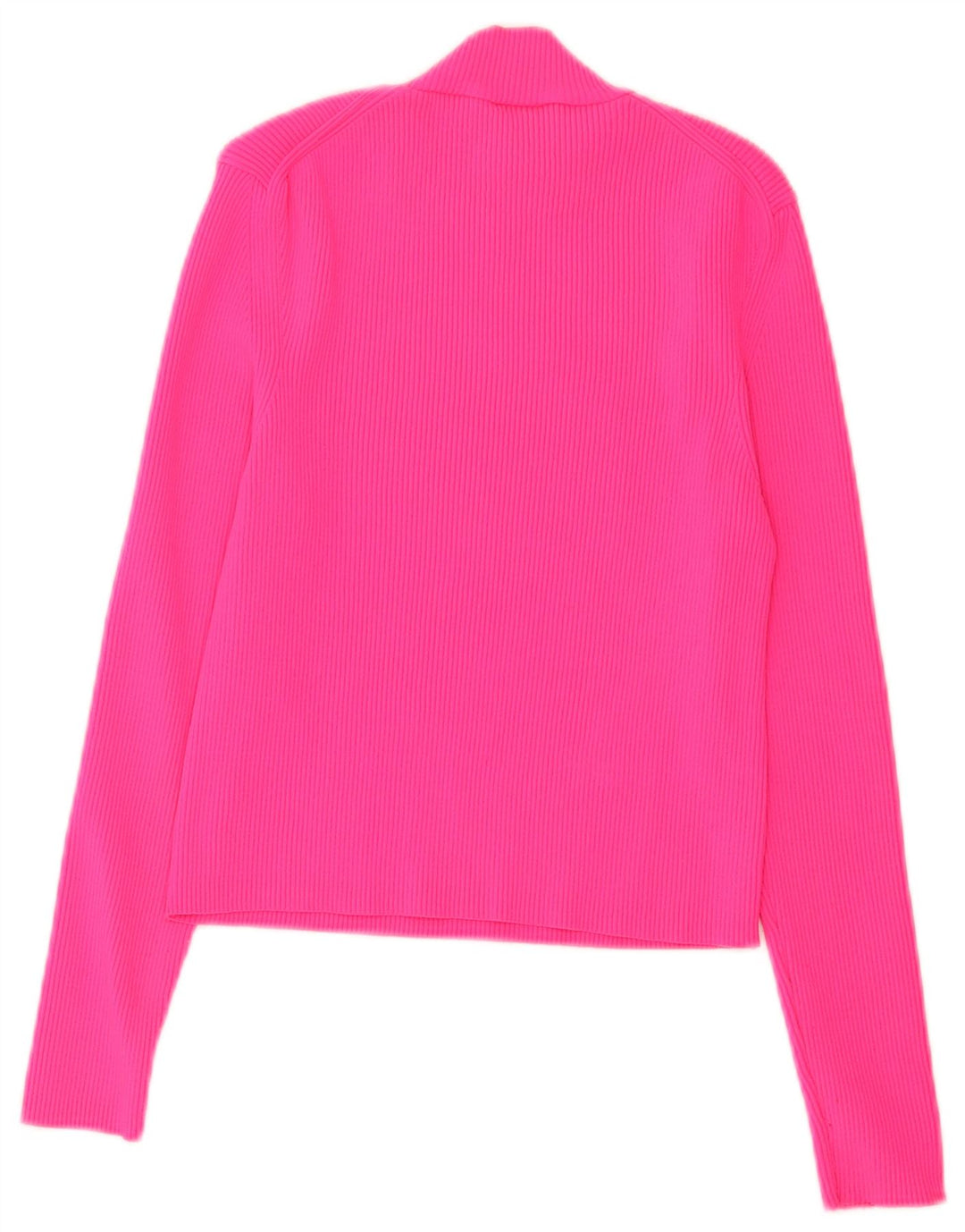Zara Mujer Crop Top Manga Larga UK 44 Grande Poliamida Rosa