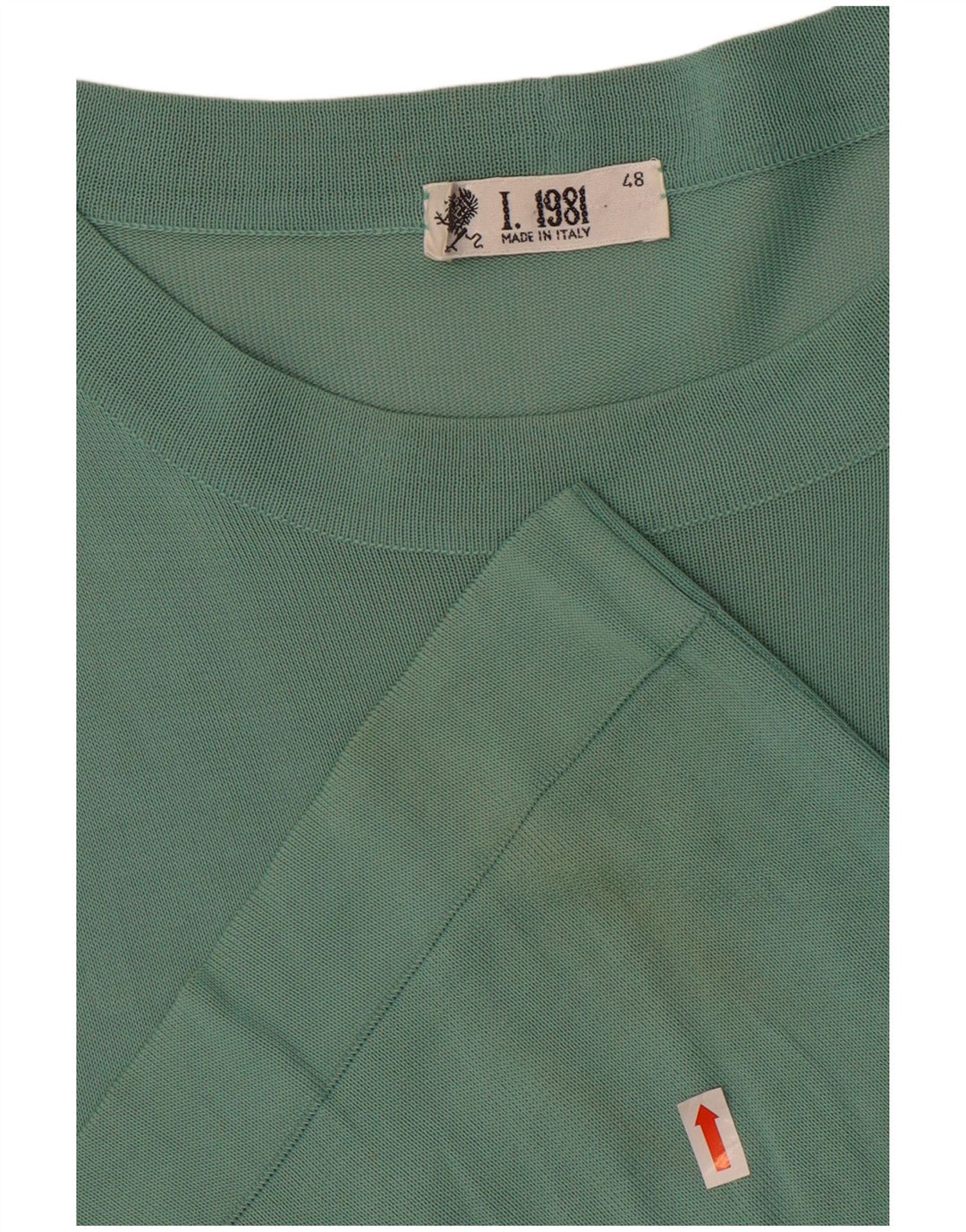 Camiseta vintage para hombre Top IT 48 Viscosa verde medio