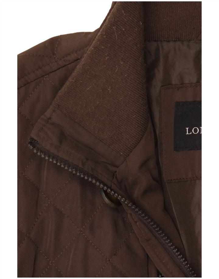 London Fog Chaqueta acolchada para hombre UK 40 Large Marrón Poliéster