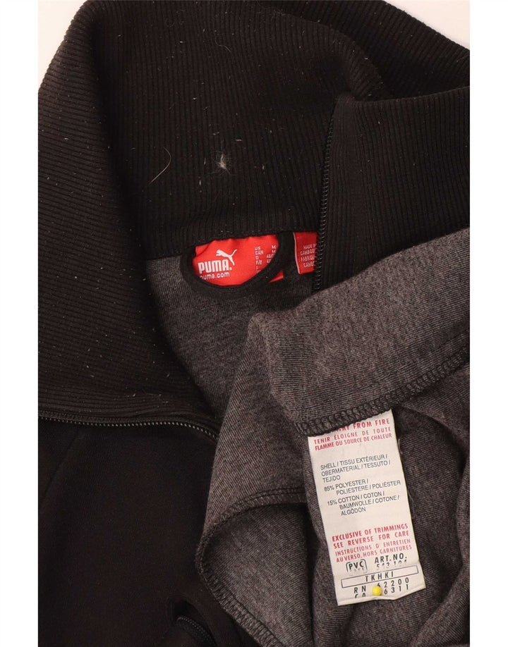 Puma Chaqueta De Chándal Con Gráfico Para Hombre Poliéster Color Block Negro Mediano