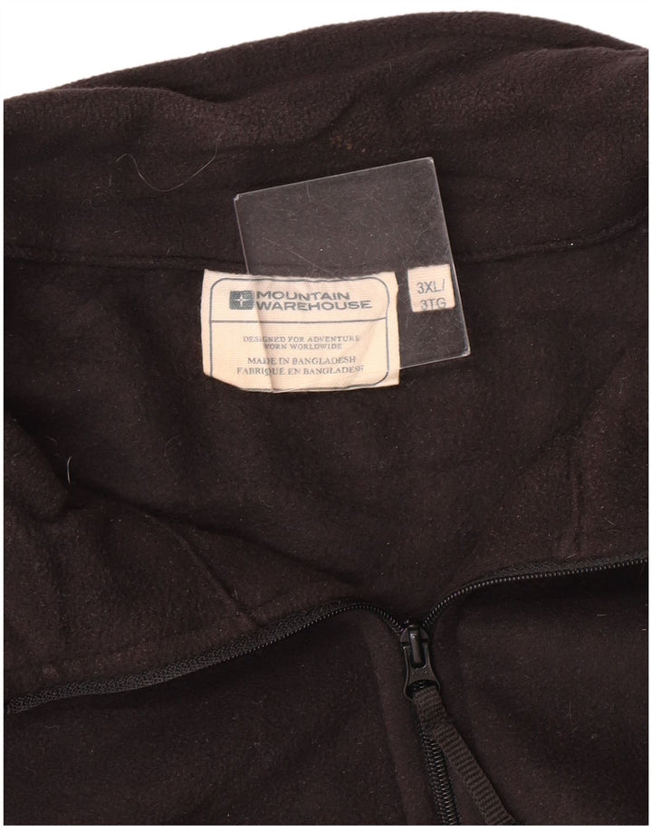 Jersey de forro polar con cuello y cremallera para hombre Mountain Warehouse 3XL Negro
