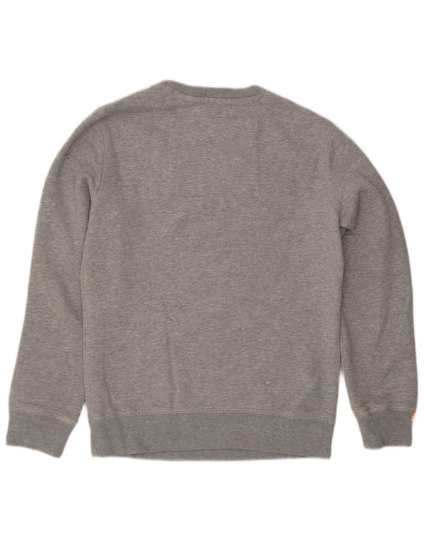 Superdry Hombre Sudadera Gráfica Jumper Small Gris Algodón