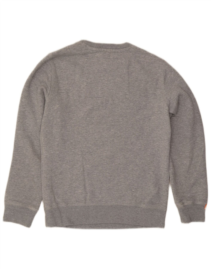 Superdry Hombre Sudadera Gráfica Jumper Small Gris Algodón
