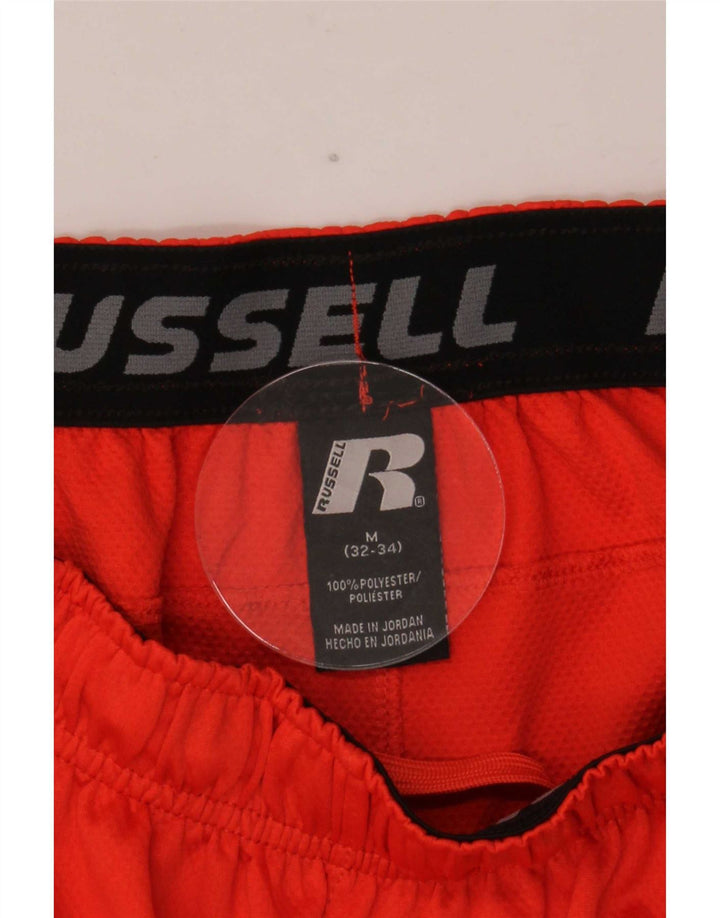 Russell Athletic - Pantalones cortos deportivos para hombre, color rojo medio, poliéster