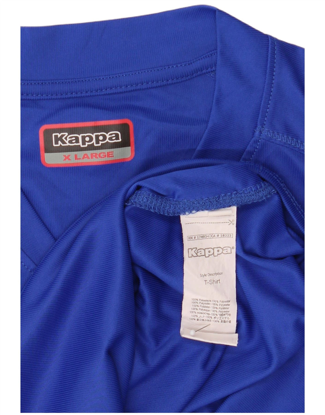 Kappa Camiseta gráfica para mujer Top UK 40 XL Poliéster azul