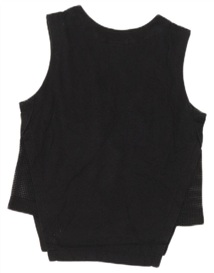 NIKE Mujer Graphic Vest Top UK 10 Small Negro Sintético