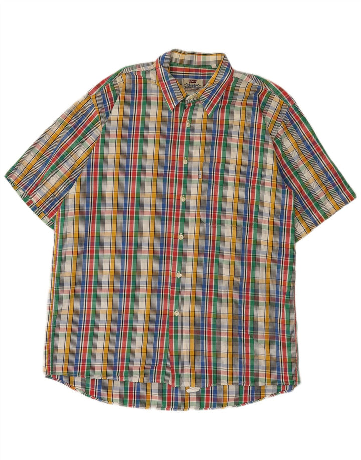 Camisa Levi's Hombre Manga Corta XL Algodón Cuadros Multicolor