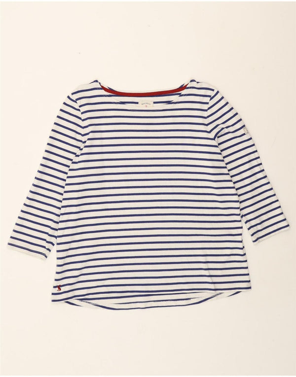 Joules Top Mujer Manga 3/4 UK 40 XL Algodón A Rayas Blanco