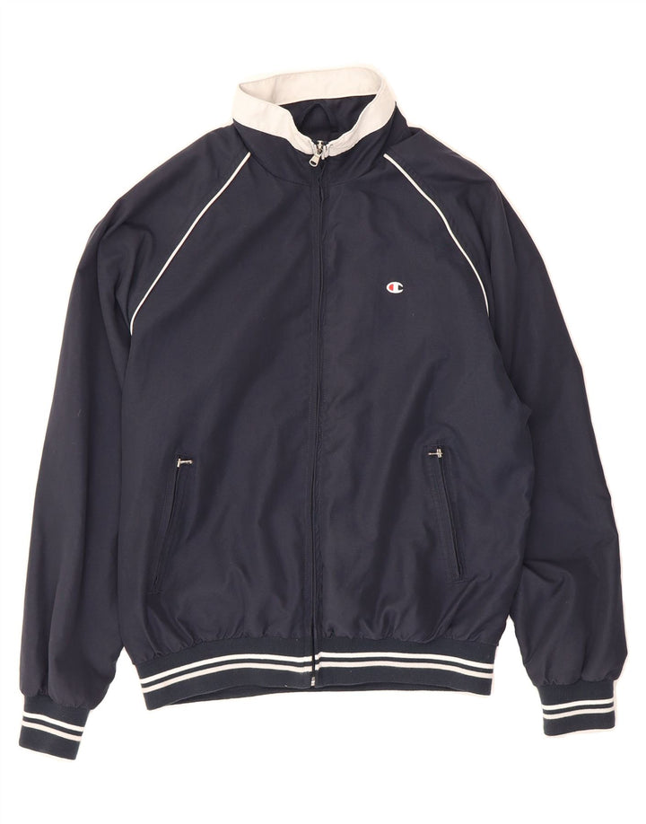 CHAMPION Mens Tracksuit Top Jacket Medium Navy Blue Polyester Vintage Champion and Second-Hand Champion from Messina Hembry 