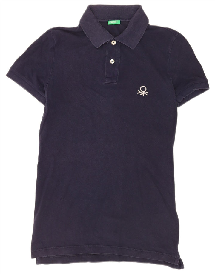 Benetton Polo Hombre Azul Marino Medio Algodón