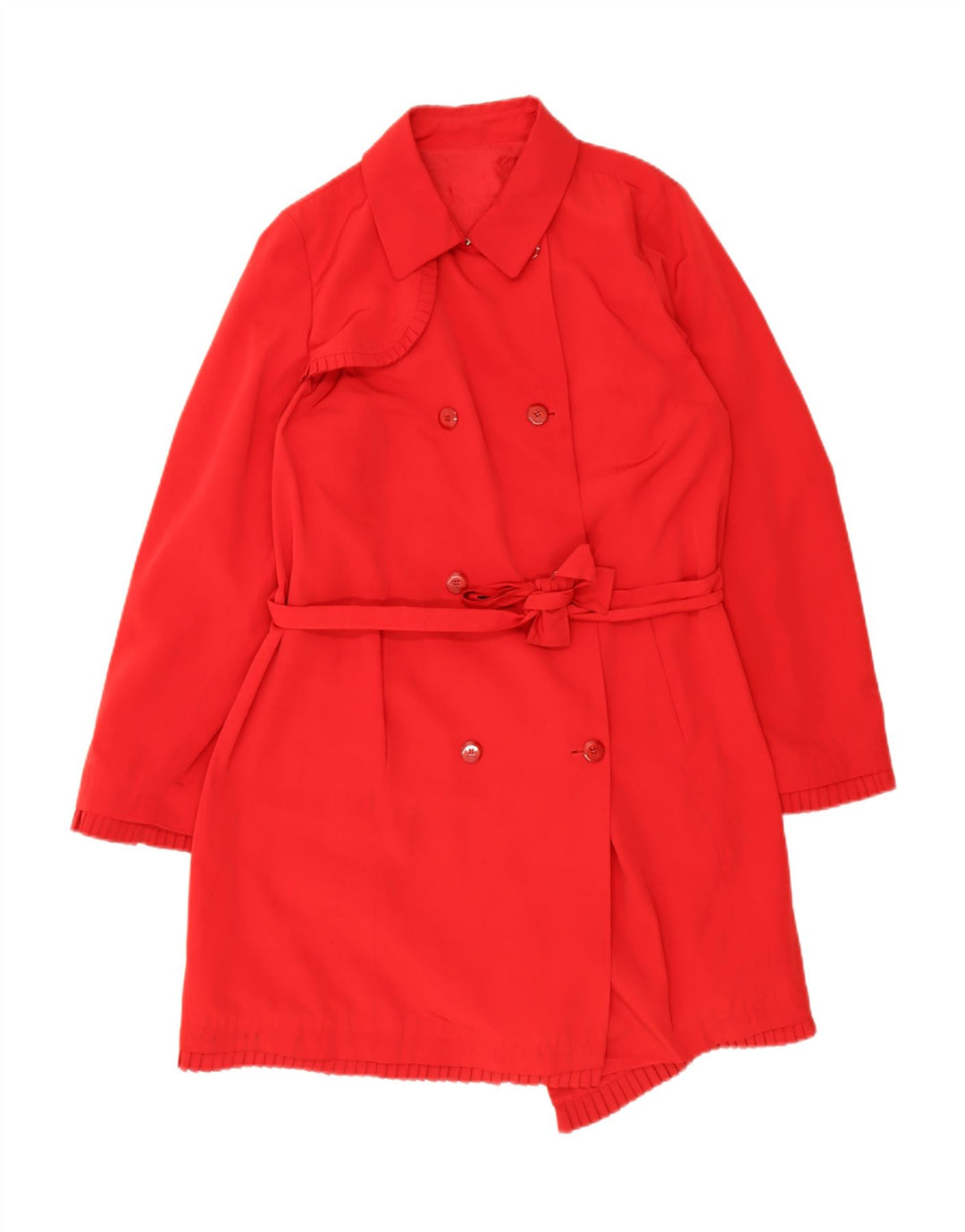 Marina Rinaldi Gabardina de doble botonadura para mujer UK 46 Grande Rojo