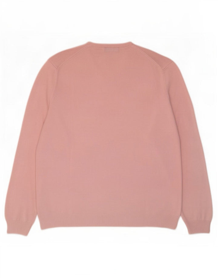 Zara Hombre Jersey Con Cuello En V Jersey Grande Rosa