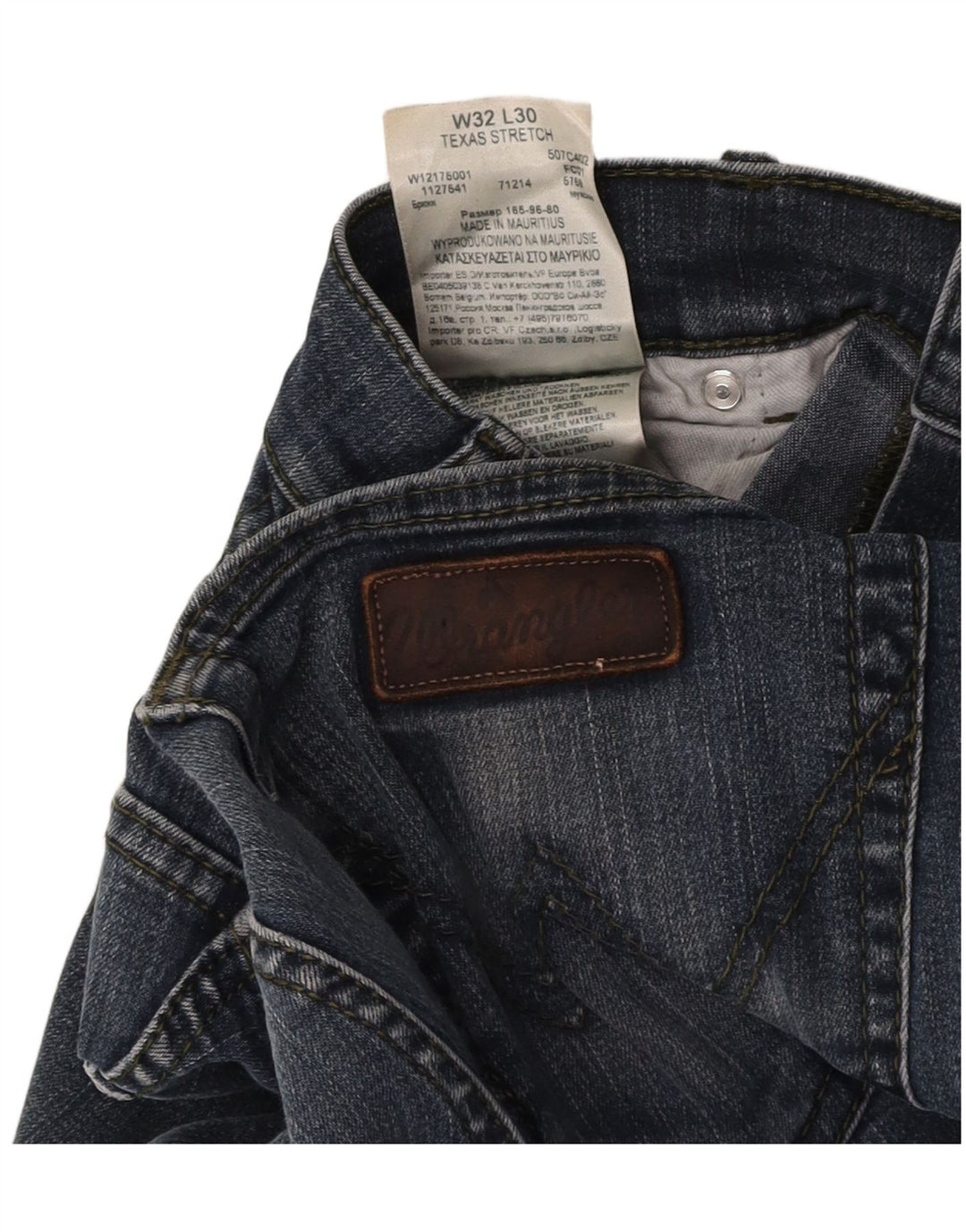 WRANGLER Vaqueros rectos elásticos Texas para hombre W32 L30 Algodón azul
