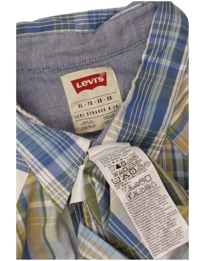LEVI'S Camisa De Franela XL Algodón A Cuadros Multicolor Hombre