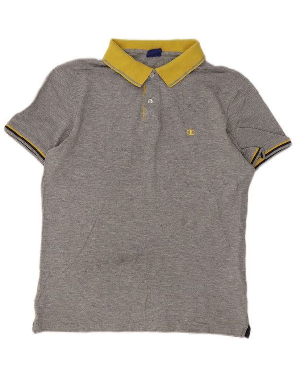 Champion Polo De Rugby Para Hombre Grande Gris Algodón