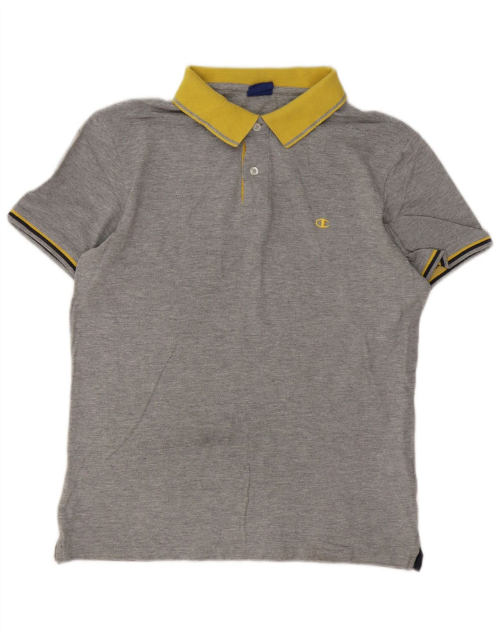Champion Polo De Rugby Para Hombre Grande Gris Algodón