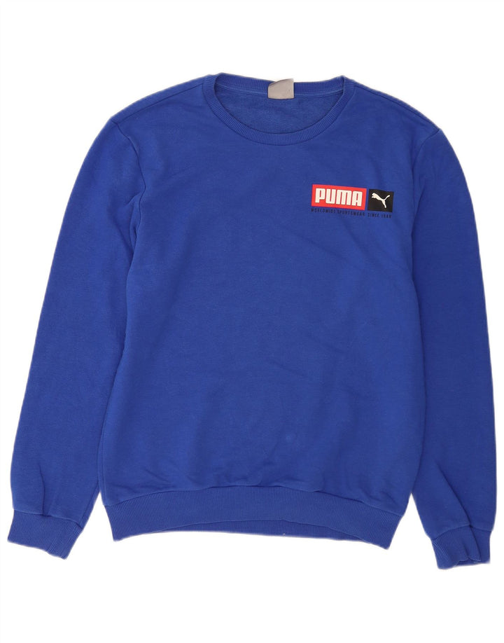 Puma Hombre Sudadera Gráfica Jersey Pequeño Azul