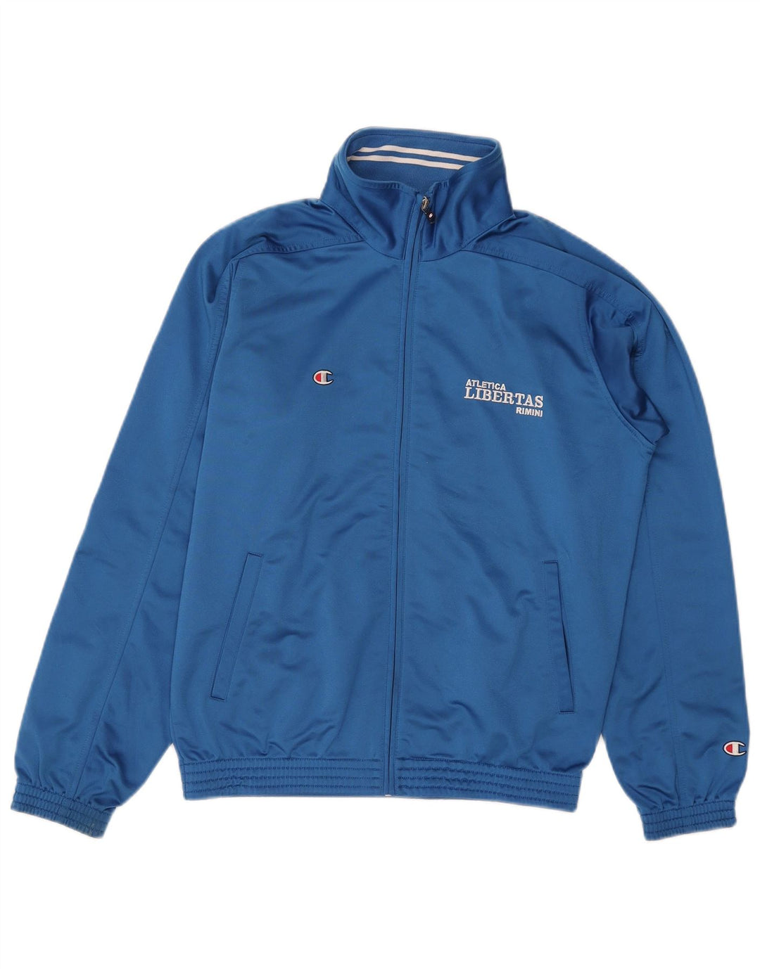 Champion Chaqueta De Chándal Con Gráfico Para Hombre, Poliéster Azul Pequeño