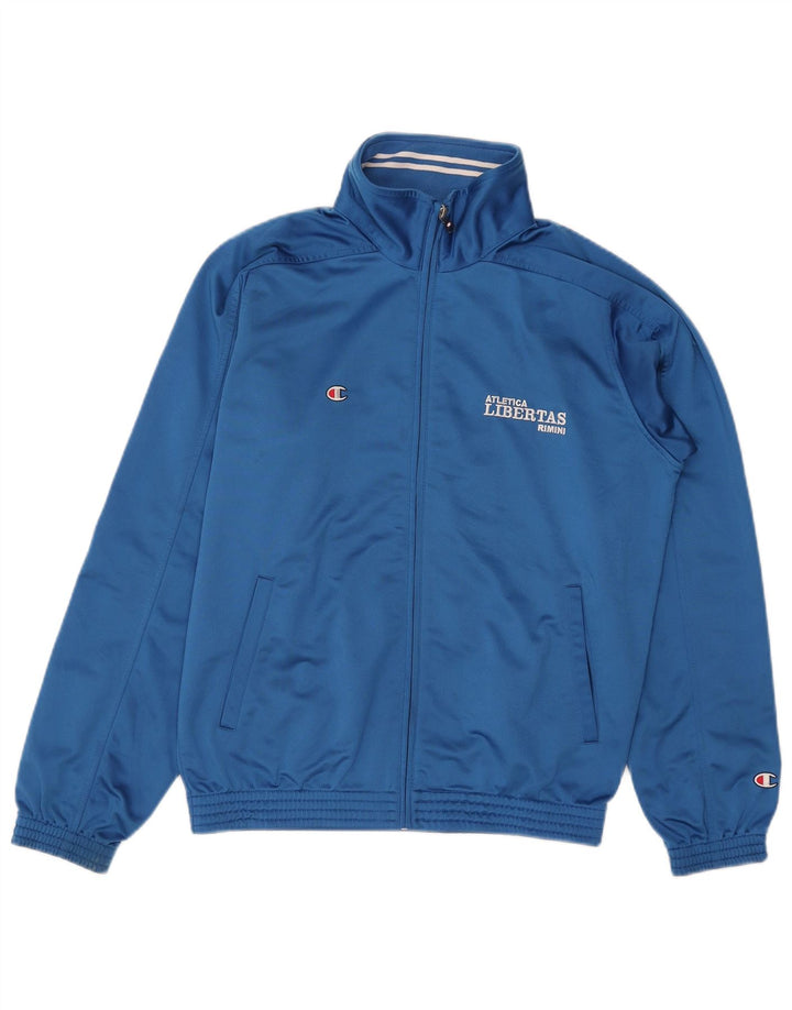 Champion Chaqueta De Chándal Con Gráfico Para Hombre, Poliéster Azul Pequeño