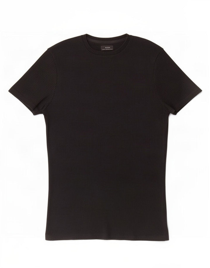 Zara Hombre Camiseta Top Grande Negro