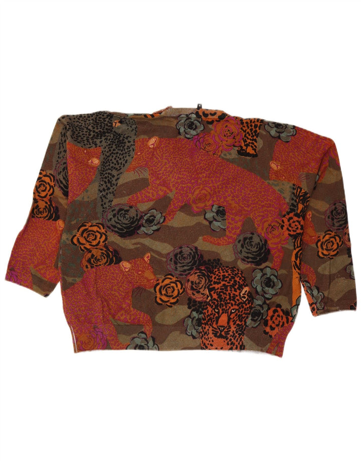 Desigual - Jersey con cuello en V para mujer, talla 40, talla M, multicolor