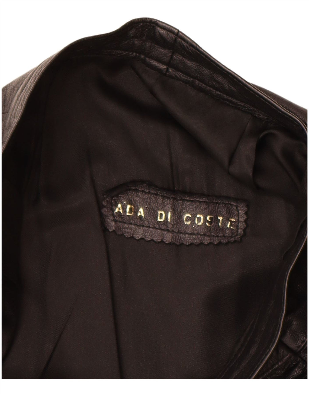 Falda de cuero vintage para mujer W26 Pequeño Negro