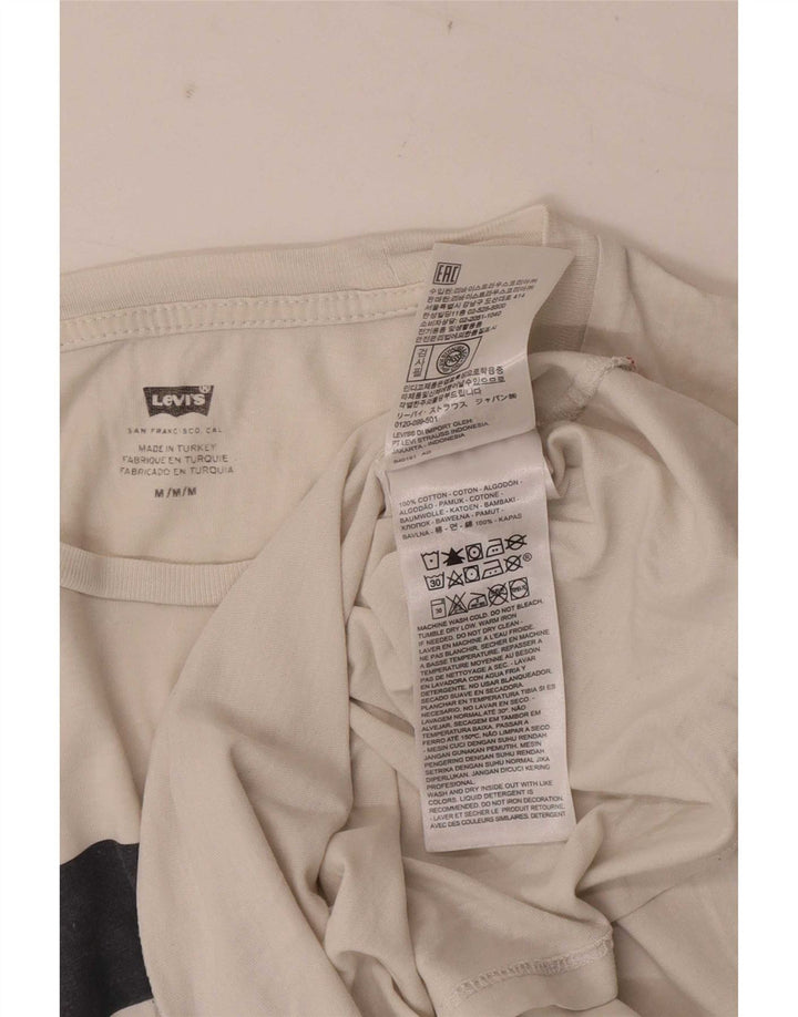Levi's Camiseta gráfica para hombre Top mediano de algodón con bloques de color blanco