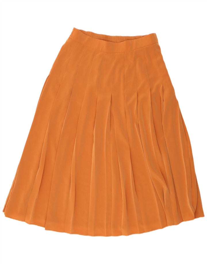 Jacques Vert Falda plisada para mujer UK 46 Grande W34 Poliéster marrón